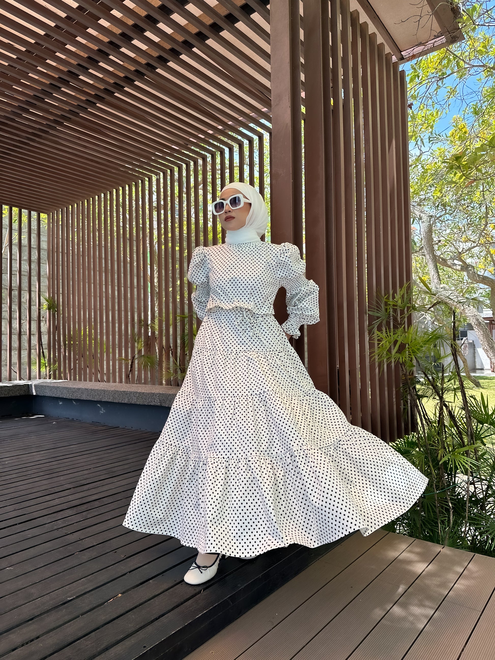 Polkadot in White